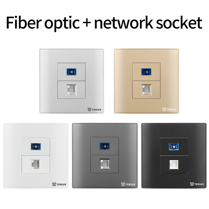 SC + RJ45 दीवार सॉकेट